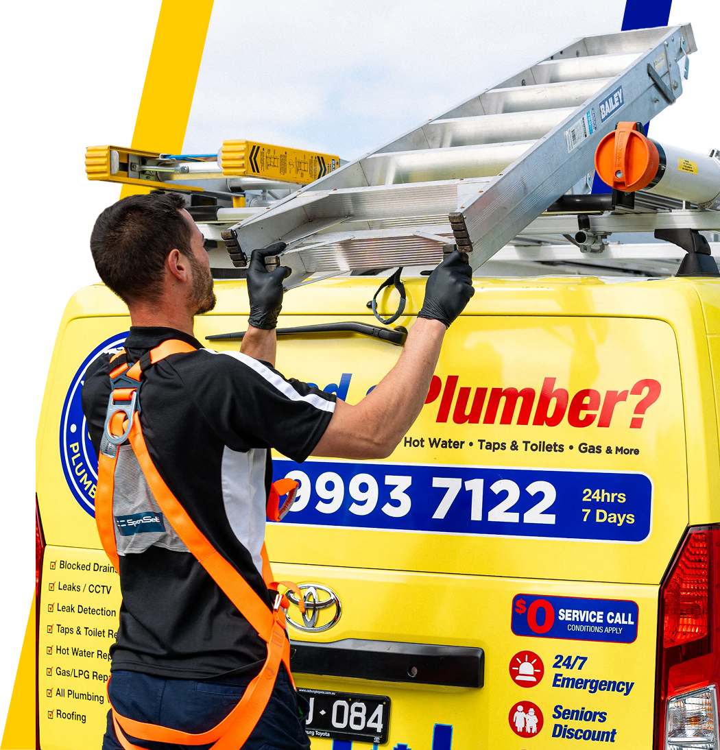 King & Sons plumber loading a van