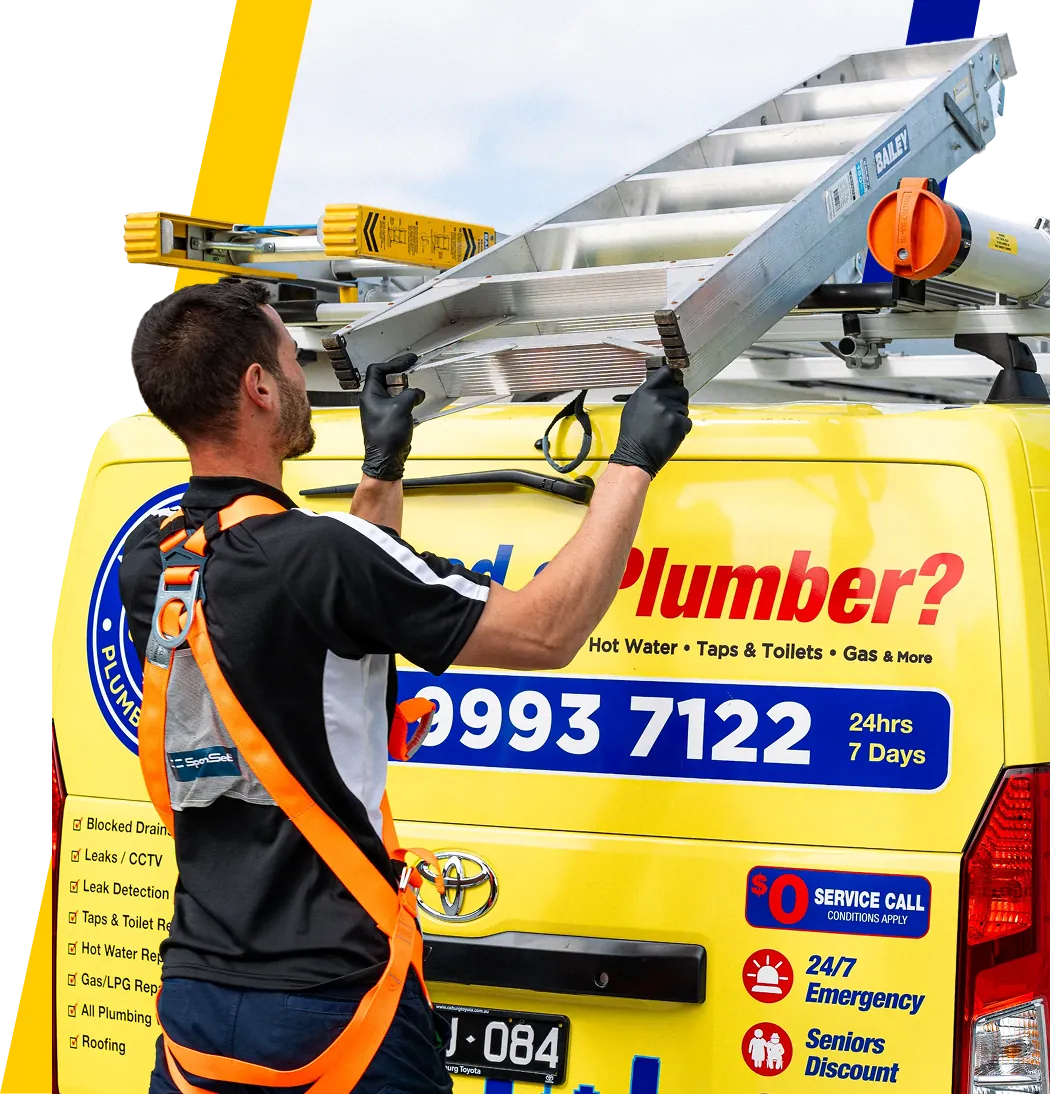 King & Sons plumber loading a van