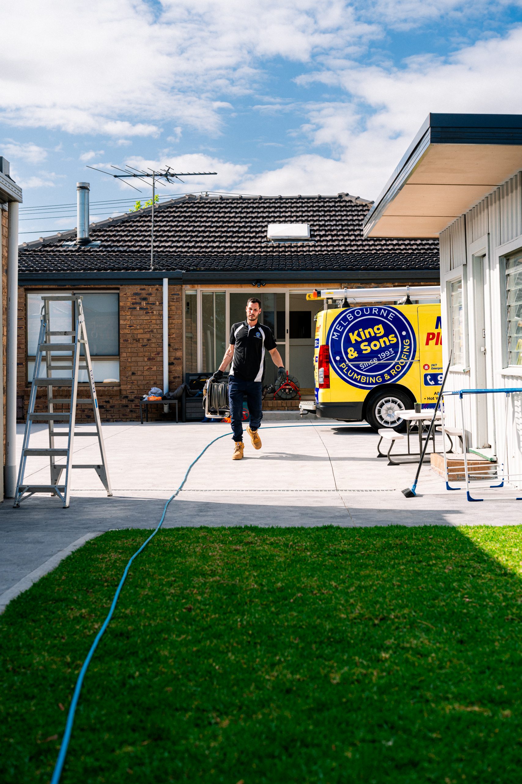 King and Sons Plumbing crew working on-site in Melbourne